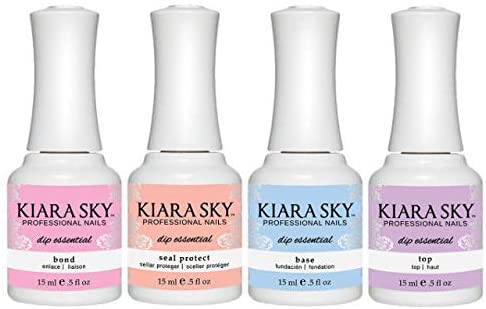 Kiara Sky Dip Essential - Set of 4 - Bond, Base, Seal Protect & Top KSDESET 