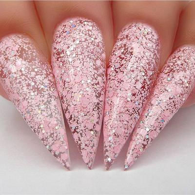 Kiara Sky Dip Nail Powder - D496 PINKING OF SPARKLE D496 